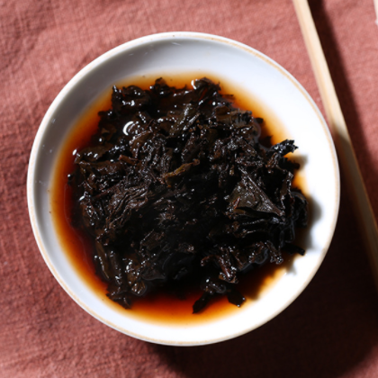 云南普洱茶 2003年制陈年普洱小方砖熟茶 500克檟字迷你小沱茶图3